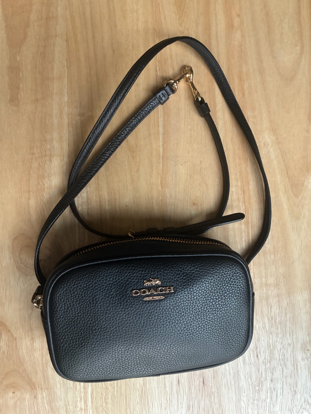 COACH Black Pebble Leather Convertible Belt Bag & Crossbody (39938) EUC - Picture 9 of 9